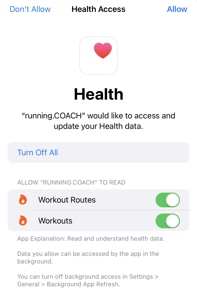 apple health running.coach