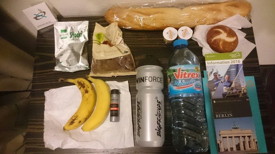 Wird Andreas Frühstück wohl ähnlich aussehen wie beim Halbmarathon in Berlin?